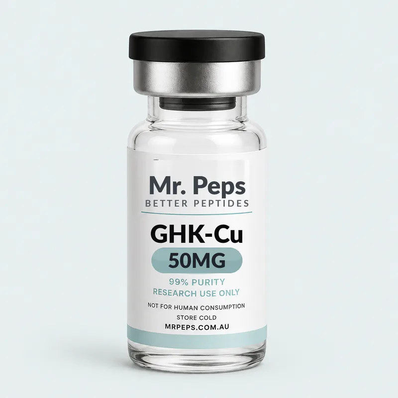 GHK-Cu 50mg research peptide vial, lyophilised - Mr. Peps Australia