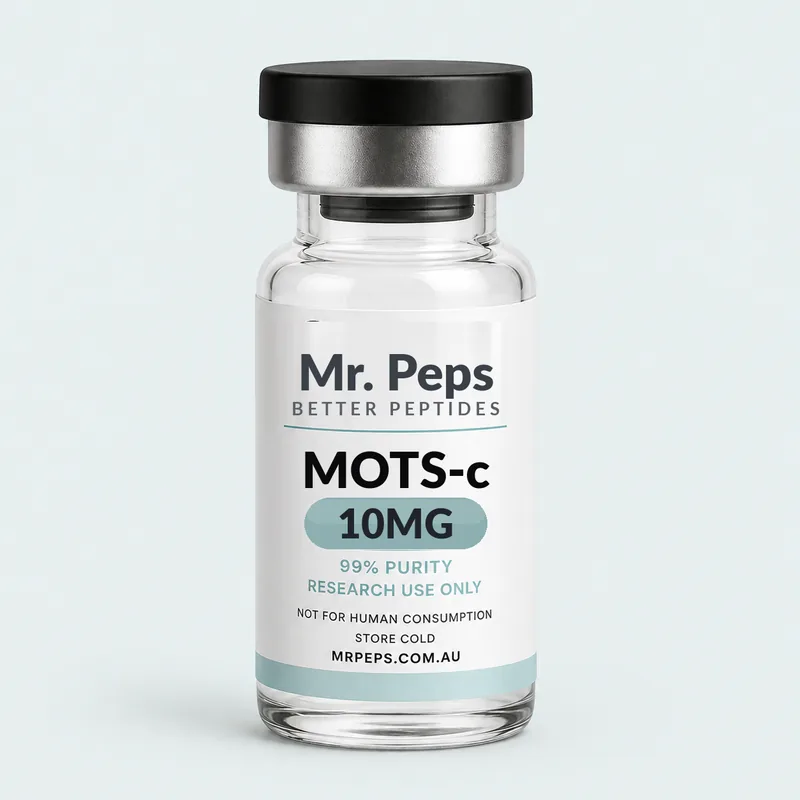 MOTS-c 10mg research peptide vial, lyophilised - Mr. Peps Australia