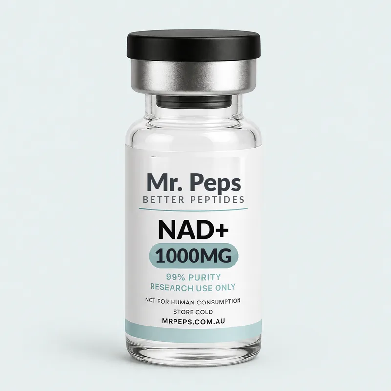 NAD+ 1000mg research peptide vial, lyophilised - Mr. Peps Australia